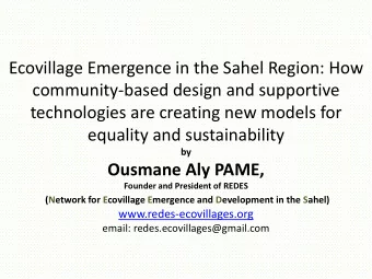 community-based design and supportive  technologies are creating new models for  equality and