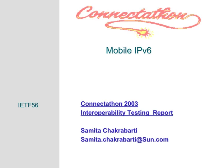 mobile ipv6 mobile ipv6
