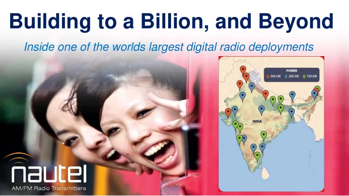 building to a billion and beyond