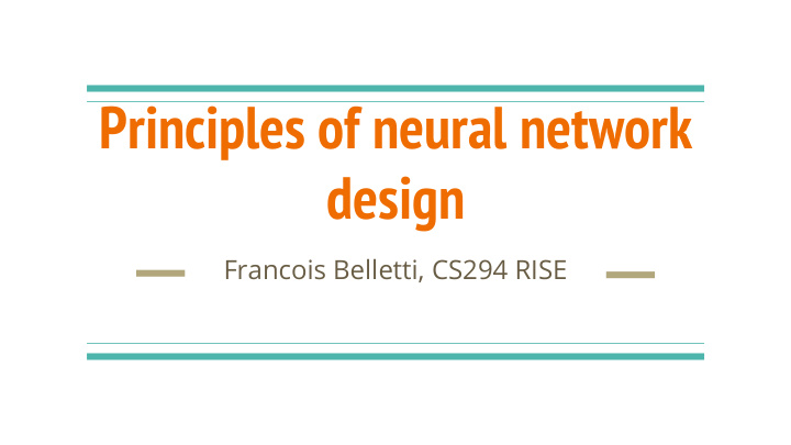 principles of neural network design