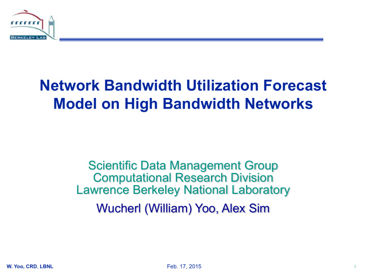 network bandwidth utilization forecast model on high