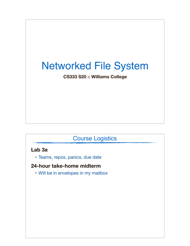 networked file system