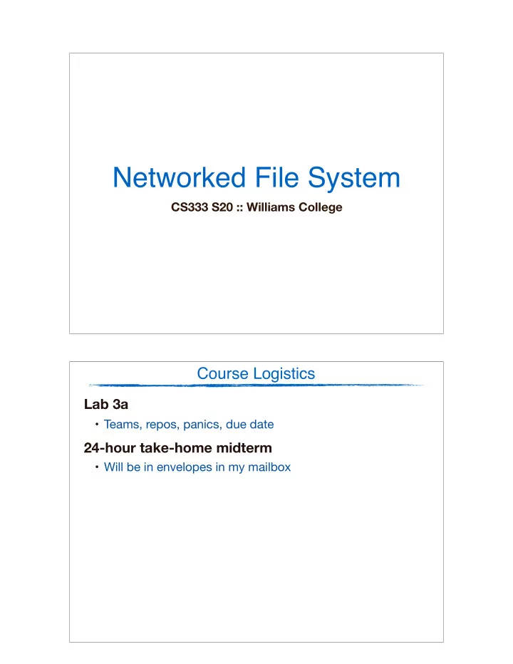 networked file system