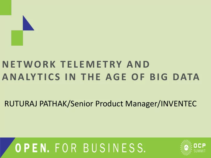 network telemetry and