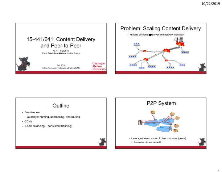 problem scaling content delivery