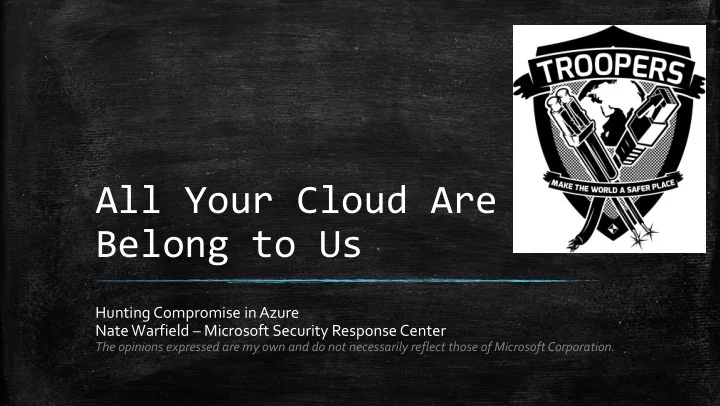 all your cloud are