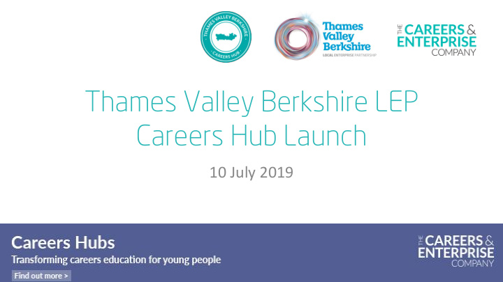 thames valley berkshire lep careers hub launch