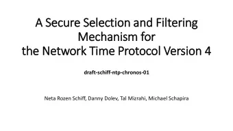 A Secure Selection and Filt  iltering  Mechanism for  the Network Tim  ime Protocol Version 4