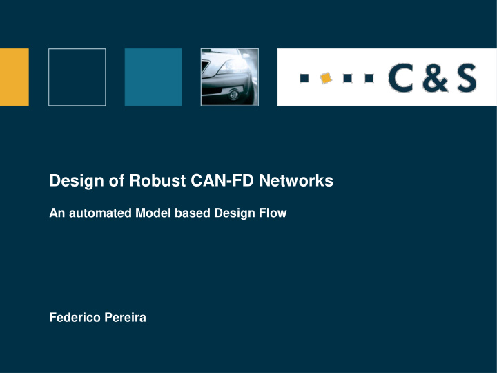 design of robust can fd networks
