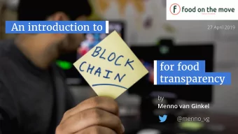 for food .  transparency .  by  Menno van Ginkel  @menno_vg  Society is created by overlapping