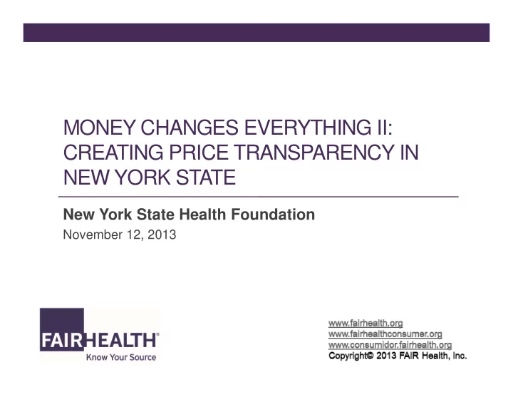 money changes everything ii creating price transparency