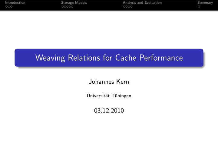 weaving relations for cache performance
