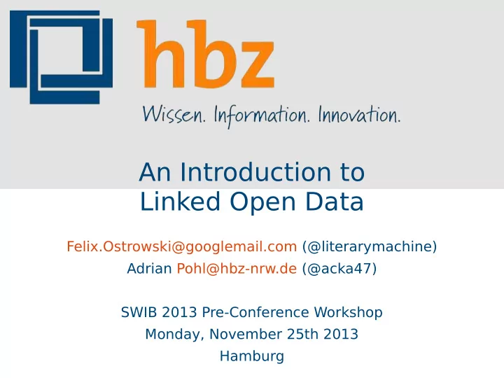 an introduction to linked open data