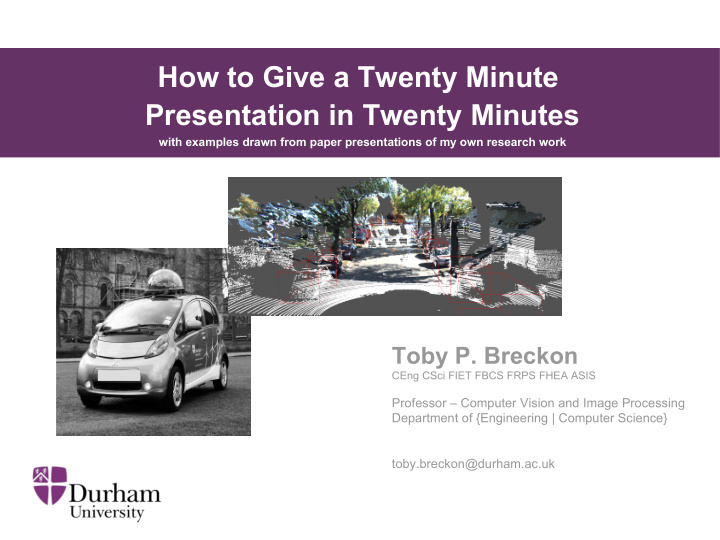 how to give a twenty minute presentation in twenty minutes