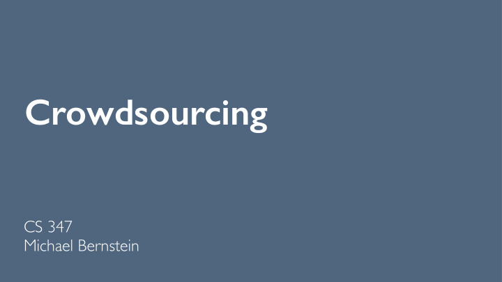 crowdsourcing