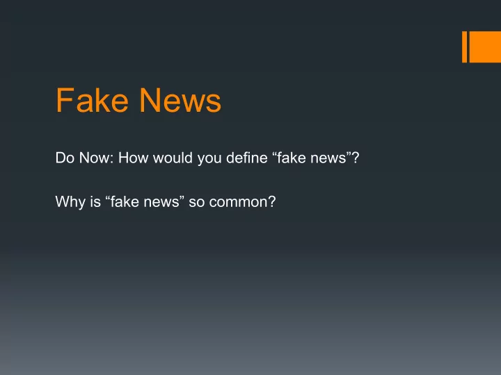 fake news
