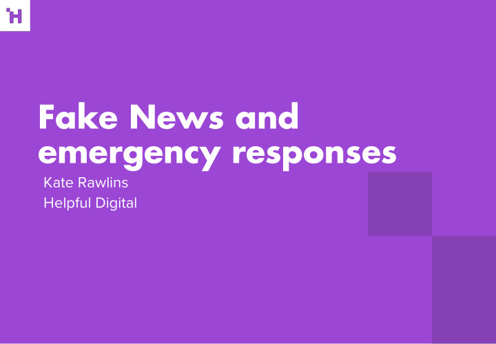 fake news and emergency responses