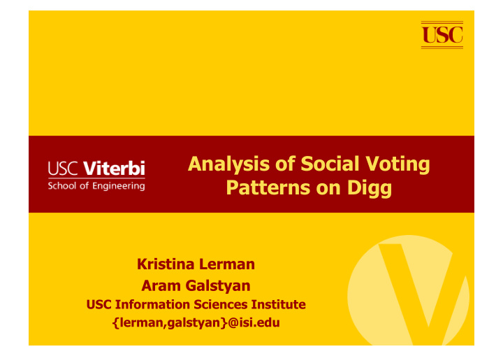 analysis of social voting patterns on digg