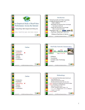 $Q(PSLULFDO6WXG\RI5HDO9LGHR   %DQGZLGWKDQGUHVSRQVHWLPHQRWHQRXJK