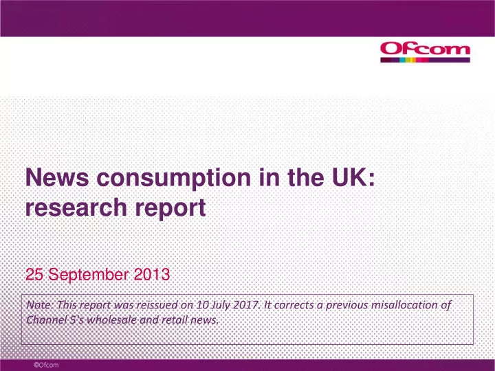 news consumption in the uk research report