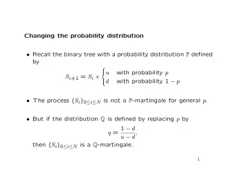 Changing the probability distribution  Recall the binary tree with a probability distribution P