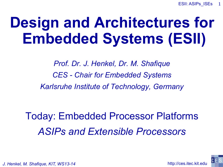 embedded systems esii