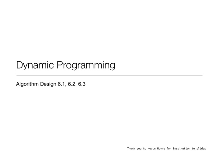 dynamic programming