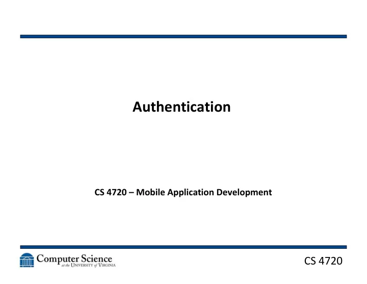 authentication