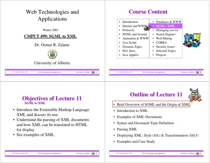 course content web technologies and applications