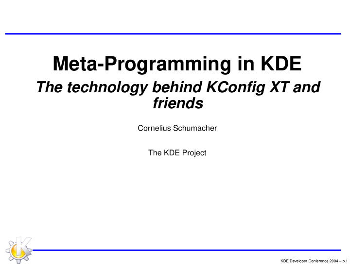 meta programming in kde