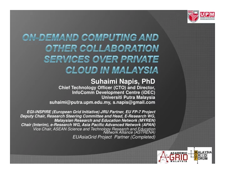 suhaimi napis phd
