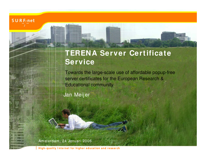 terena server certificate service