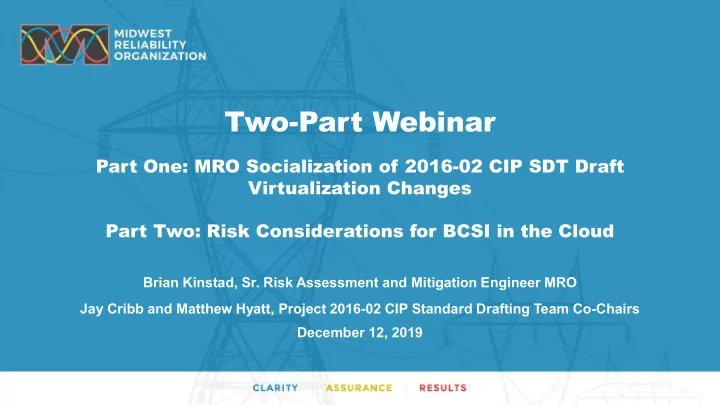 two part webinar