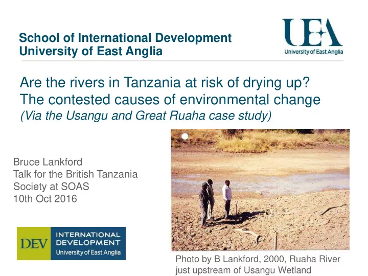 the contested causes of environmental change