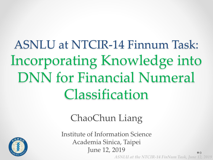 incorporating knowledge into dnn for financial numeral
