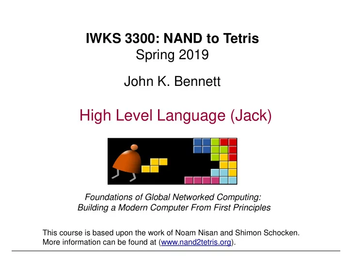 high level language jack
