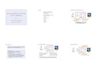 Lecture 1: Introduction  The UML Standard Documents  The Map  A Brief History of UML
