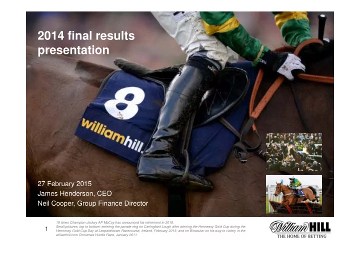 2014 final results presentation