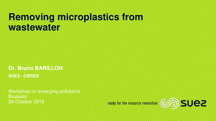 removing microplastics from wastewater