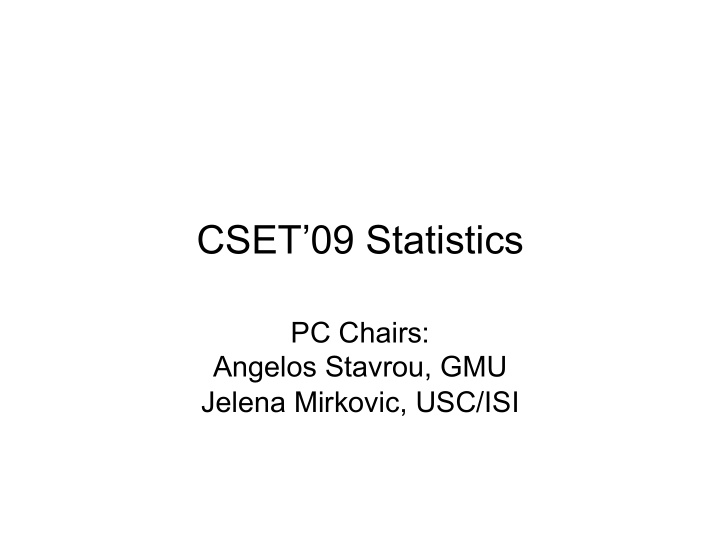 cset 09 statistics