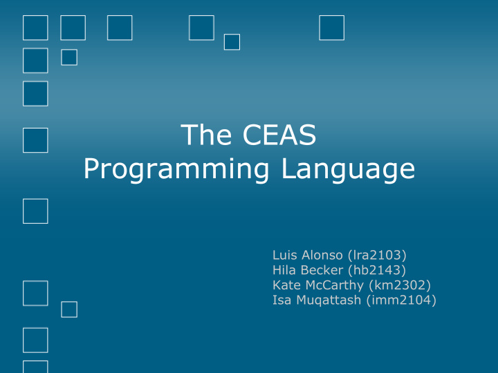the ceas the ceas programming language programming