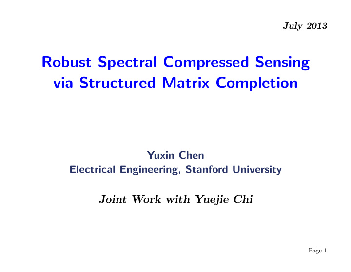 robust spectral compressed sensing via structured matrix