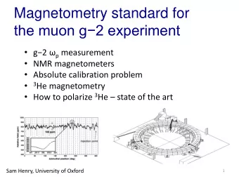 Magnetometry standard for the muon g2 experiment  g2  p measurement  NMR