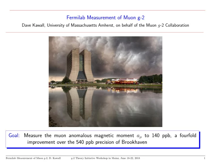 fermilab measurement of muon g 2
