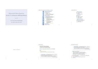Lecture 15: Architecture and Design Patterns  .  Software Modelling  Strategy,  (i) views and