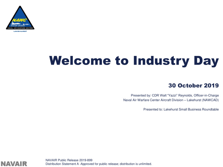 welcome to industry day