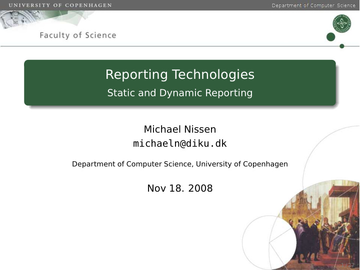 reporting technologies