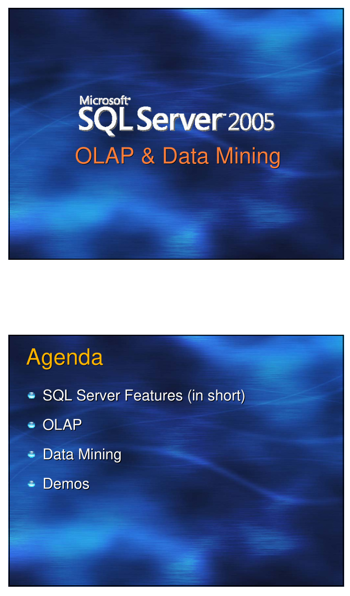 olap data mining olap data mining agenda agenda