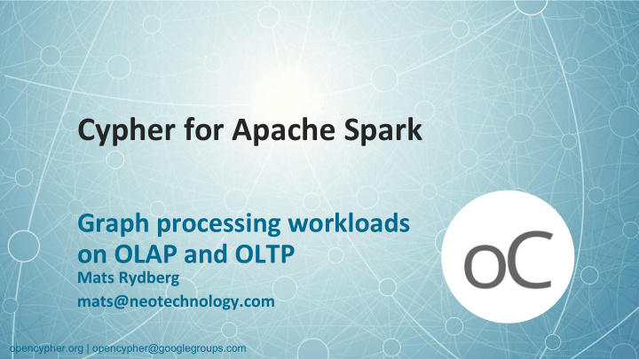 cypher for apache spark