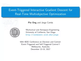 Event-Triggered Interactive Gradient Descent for  Real-Time Multiobjective Optimization Pio Ong and